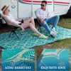 Carpets Large Outdoor Carpet For Patio Reuse Motorhome Rugs Foldable Portable Summer Waterproof PP Tube Woven Beach Floor Mat Blue