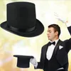 Bérets Chapeau Melon Noir Accessoire de Costume de Magicien pour Hommes Adultes Chapeaux de fête Fantaisie