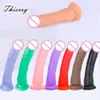 Thierry 21cm Jelly Cock Realistic Dildos with Strong Suction Cup Flexible Artificial PenisSex Toys for Women G Spot Dick Dong 240130