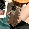 Lüks Tasarımcı Telefon Kılıfı iPhone 15 14 Pro Max Case Telefon Kapağı 12 13 Promax Mimi 11 XR XS X 7 8 Puls 6 Bilek Kayışı Şok geçirmez Moda Cüzdan Kabuğu