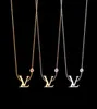 Европа Америка мода простой стиль леди титановая сталь один бриллиант V 18-каратное золото ожерелья с подвеской 3 цвета2977381