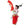 Stage Wear Costumes de fête Yangko pour enfants Performance Rap Chine Ouverture rouge Tambour Glory Lantern Dance