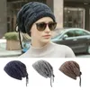 Basker Winter Neck Gaiter Multi-Purpose Knit Beanie Hat Faux Fleece Foded Circle Scarf