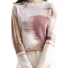 Women's Sweaters 2024 Autumn/Winter Knitted Half For Women With Hoodie Big Sweatshirt Sweater Shirt Large Tall Sweatshirts