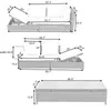 Camp Furniture Ensemble de canapés en rotin 3 pièces pour patio, sectionnel en osier PE toutes saisons avec cadre de chaise longue réglable et table en verre trempé