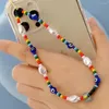 Bracelets à maillons Go2Boho Sangle de téléphone Chaînes de perles colorées pour lanière de cellule Cordon de chaîne mobile Cordon de téléphone Charme Coeur Femmes 2024 Bijoux de fruits