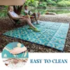 Carpets Large Outdoor Carpet For Patio Reuse Motorhome Rugs Foldable Portable Summer Waterproof PP Tube Woven Beach Floor Mat Blue