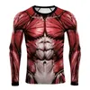 Bodybuilder-Muskel-Simulation, 3D-gedruckt, für Herren, Sport, harter Kerl, stark, modisch, Rundhalsausschnitt, Hip-Hop, lässig, langärmelig, T-Shirt, Top 240201