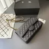 Caviar clássico 10a designer de ouro 25cm saco sacos mulheres corrente carteira aleta preto bolsa ombro luxo satchel 1112