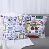 Friends TV Show Pillow Case 18x18-calowa Rama żółta wizje ręcznie robione drzwi rama-środkowa perk kawa