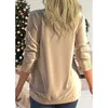 Autumn Winter Fake Two Pieces Beading Casual Tshirt Damer Långärmad Loose Fashion AllMatch Pullover Top Women Ordized Tee 240127