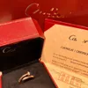 2024 Liefdesringen voor vrouwen diamanten ring designer ring vinger nagel sieraden mode klassiek titanium stalen band goud zilver roze kleur Maat 6-9Q2