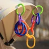 Części do wózka 10pcs Baby Rainbow Loop Hook silikonowy pokarm gumowy gumowy pierścień ręczny