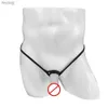 Slips Höschen Sexy Hot Herren Cockring Unterwäsche Mann Offener Schritt G-String Penis Loch Tangas Männer Erotische Dessous Crotchless Thin String YQ240215