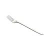 Servis uppsättningar Pure Titanium Spoon Hushåll som äter långt handtag Fork matsked utomhus bärbara bordsartiklar