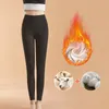 Vrouwen Leggings 2024 Wol Zijde Verwarming Hoge Taille BuLifting Warme Broek Womens Legging Korte Workout Shorts Vrouwen