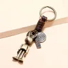 Keychains Vintage Style Movable Bronze Alloy Robot Charm Car For Male And Female Backpack Key Ring Pendant Keyrings