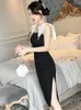 Abiti casual Estate Donna Midi Elegante Sexy Nylon Cotone Slip Bretella Arco Backless Wrap Hip Slim Robe Party Holiday Abiti Mujer