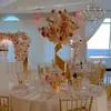 Gold Metal Flower Arch Stand Centerpieces Kwiaty Kwiatowe Stojak na Wedding Hotel Dekoracja Dekoracja Brama Kwiaty