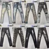 Paarse jeans voor heren Designermode Distressed Ripped Bikers Dames denim cargo voor heren Zwarte broek Retro streetwear Casual joggingbroek Ontwerpers Joggers Broek B9K6