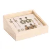 Decorative Plates PU Leather Jewelry Display Stand Organizer Tray Rings Earrings Necklace Storage Trays