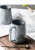 650 ml Europa retro ceramiczny kubek z łyżką kawy kreatywny biuro herbata napój pary pary daru. 240123