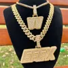 Hiphop aangepaste naamplaatje brief ketting gouden kraal Ice Out VVS Moissanite diamanten hanger voor mannen en vrouwen gepersonaliseerd