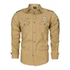 Spring Autumn Men Long Sleeve Cargo Polo Shirt Men Casual Fashion Cotton Shirt Men Tactic Military Embroidery Tops Plus Size 6XL 240125