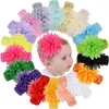 헤어 액세서리 1 PCS Borns Baby Girls Headbands Chiffon Big Flower 소프트 스트리트 밴드 유아 유아