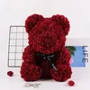 Regalo di anno per l'orso rosa immortale per la fidanzata San Valentino Simulazione creativa Fiore in schiuma PE Decorazioni per matrimoni 18 cm 240131