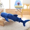 55-125 cm miękki niebieski wielorybowy rekin Dolphin nadziewane pluszowe zabawki duże rozmiar Pluszowy poduszka poduszka morska zabawki dla zwierząt dla dzieci 240122