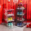 Transparent Shoe Box Shoes Organizers Plastic Foldable Dustproof Storage Stackable Combined Cabinet PET Material 240129