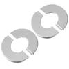 Torneiras de cozinha 2 Pcs Aço Inoxidável Tampa Decorativa Torneira de Água Cobre Encanamento Flange Pipeline Chuveiro Substituição Escutcheon Placa