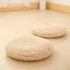 Travesseiro redondo pufe natural feito à mão tecelagem preencher o fio de seda macio yoga cadeira assento tapete tatami almofada de janela