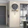 Wanduhren Große Digitaluhr mit großen Ziffern runder Metallstiller Quarz Luxus-Kunstalarm für Wohnzimmerbüro