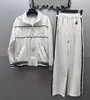 Tops Damen Neue Mode Samt Sport Casual Logo Jacke Hoodie Hosen Set Anzug, hochwertiges Luxus-Samtmaterial mit Temperamentjacke Baggy-Hosen-Leggings-Anzug