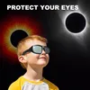 Комплект из 3 очков Solar Eclipse — сертифицированные ISO CE безопасные оттенки для наблюдения за прямыми солнечными лучами для пластиковых солнцезащитных очков, одобренные Eclipse в 2024 г.