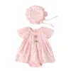 Hårtillbehör Född spädbarn Baby Girl Clothes Lace Jumpsuit Ruffles ROMPER Kort kön Neutral pojke 69 månader