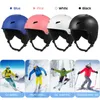 Snow Helmet with Detachable Earmuff Men Women Snowboard Goggle Fixed Strap Safety Skiing Sports 240124