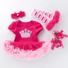 Les vêtements pour bébé ensemble sont les nourrissons à sauts pour filles serre les vêtements pour enfants à manches courtes coton robes roses roses 4 pièces vêtements sets premier chaussures de marche n9Uy #