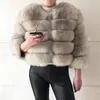Estilo casaco de pele real 100% jaqueta de pele natural feminino inverno quente couro casaco de pele de raposa de alta qualidade colete de pele 240202