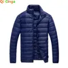 Raye Blue Hooded Parkas Męski zamek błyskawiczny kurtka zimowa moda Jaqueta plus size s-5xl lekkie ciepłe płaszcze240127