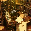 Fai da te in legno Agenzia investigativa Libro Nook Scaffale Inserto Kit Casa delle bambole in miniatura con mobili Fiori di ciliegio BookenDs Giocattoli Regali 240202