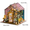 Zestaw dla niemowląt Mini DIY Flower House Ręcznie robione 3D Puzzle Building Model Toys Domowe Dekoracja sypialni z meblami WO 240202