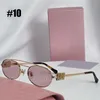 Lunettes de soleil tendance haut de gamme pour femmes ou hommes avec logo en métal doré, cadeau pour Noël