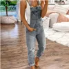 Dames Tweedelige Broek Hot Koop Bretels Denim Jumpsuit Voor Dames Mode Gescheurde Jeans Jumpsuit Casual Vrouwelijke Kleding S-3XL Drop Shipping YQ240214