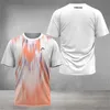 Mens T Shirts Solid Color Printed Tennis Clothing Breattable Head Badminton Sports Golf Fitness Kort ärm