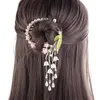 Pinces à cheveux pince chignon fixe petite griffe couvre-chef pour femme plaque boucle Style coréen fleur fixateur