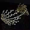 Aousix Unikalny kryształowy opaska na głowę Wedding Hair Akcesoria Bride CrownPrincess Birthday Tiarasparade Prom 240130