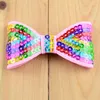 Saç Aksesuarları 32pcs/Lot 32c 8cm Çocuklar Butik Bowknots Klips Olmadan Kızlar İçin Sequin Yayları DIY Head Bands HDJ26